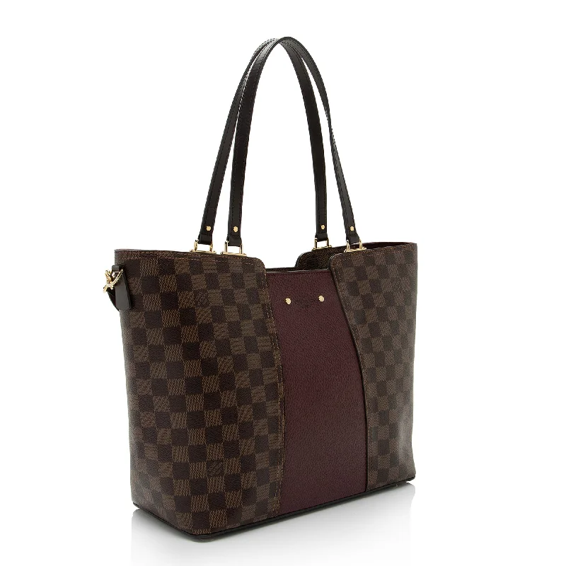 Louis Vuitton tote bags with a double - handle and shoulder - strap optionLouis Vuitton Damier Ebene Jersey Tote (1EyPjV)