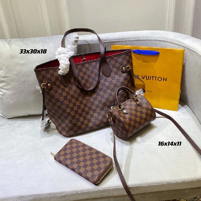 Louis Vuitton backpacks with a hidden back pocket for securityLouis Vuitton Neverfull  Handbag Sets