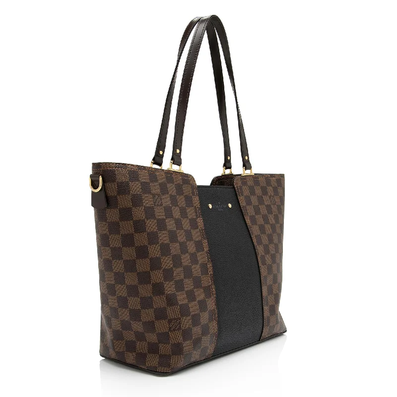 Louis Vuitton backpacks with a multi - pocket organization for functionalityLouis Vuitton Damier Ebene Jersey Tote (2AG6WA)