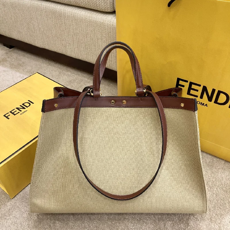 Fendi By The Way bags with a leather - wrapped drawstring for a luxurious and tactile feelFendi Peekaboo X-tote Bag