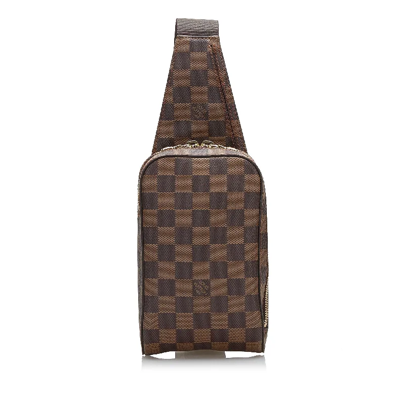 Louis Vuitton tote bags with a water - resistant coating for outdoor useLouis Vuitton Geronimos Damier Ebene Canvas