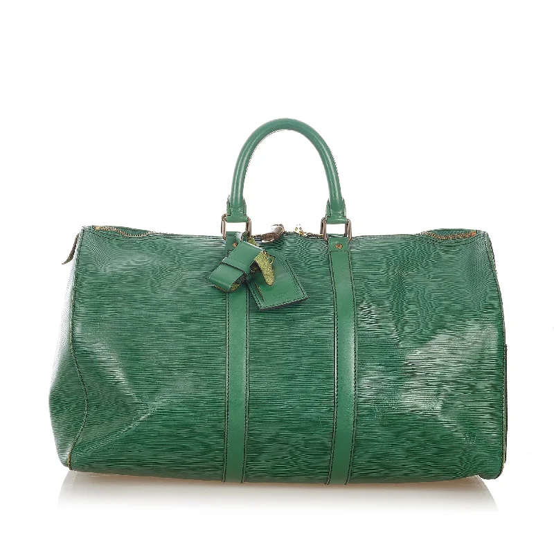 Ladies Louis Vuitton Petite Malle bags with a star - shaped charm for cutenessLouis Vuitton Keepall 50 Green Epi