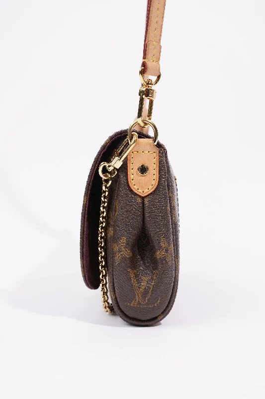 Louis Vuitton bags with a detachable mobile phone holder for convenienceLouis Vuitton Favorite Brown Monogram PM