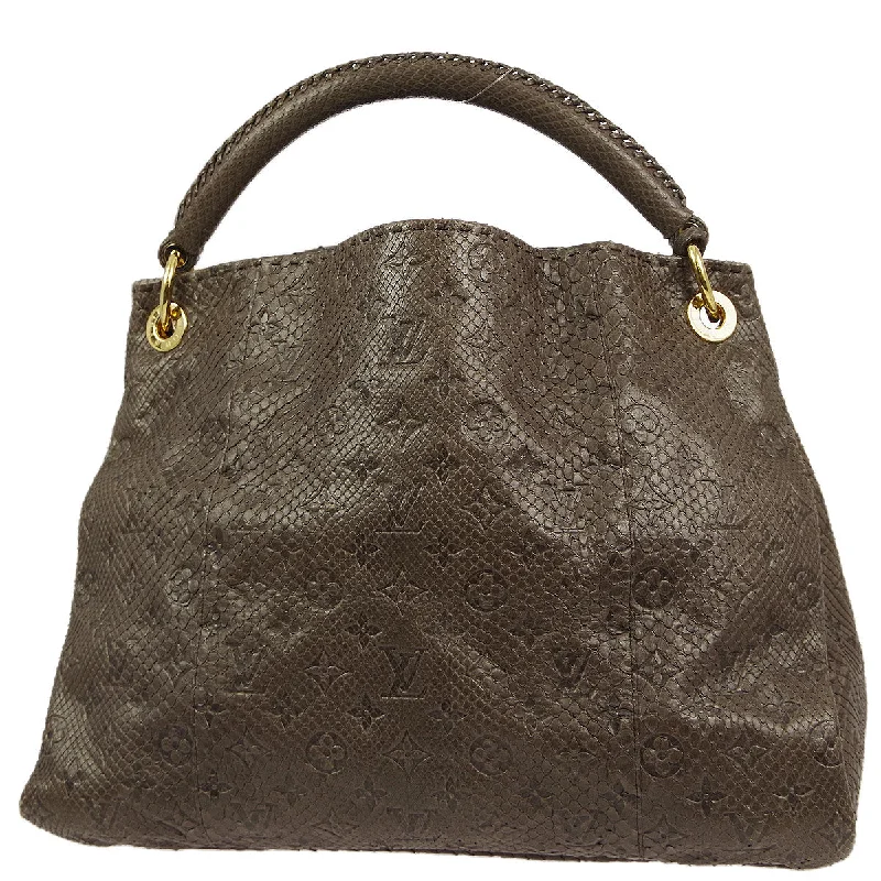 Louis Vuitton bags with a front - flap pocket for quick - access itemsLouis Vuitton * 2010 Gris Monogram Exotic Artsy MM Hobo Handbag M90886