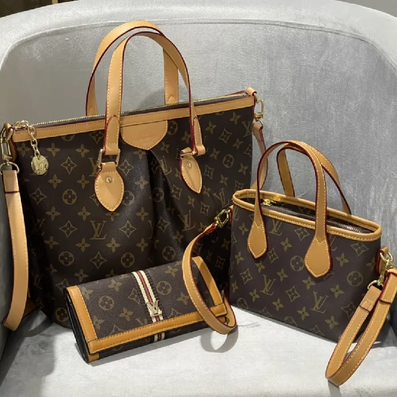 Louis Vuitton bags with a snap - button closure and a decorative charm for styleLouis Vuitton Palermo Handbag Sets