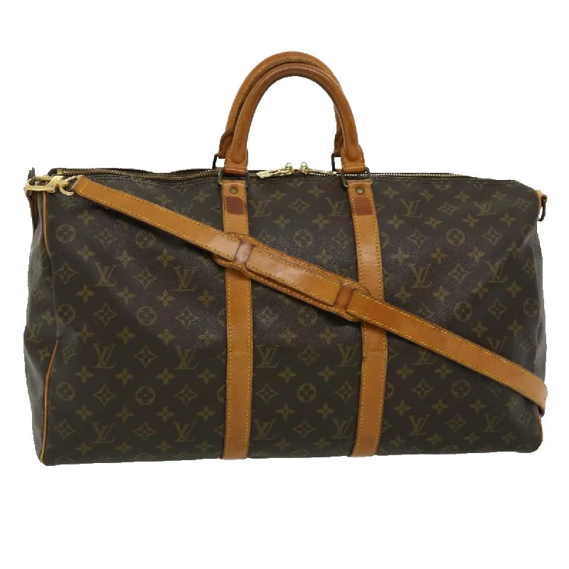 Louis Vuitton handbags with a patent - leather finish for a shiny lookLouis Vuitton Keepall Bandouliere 50 Travel