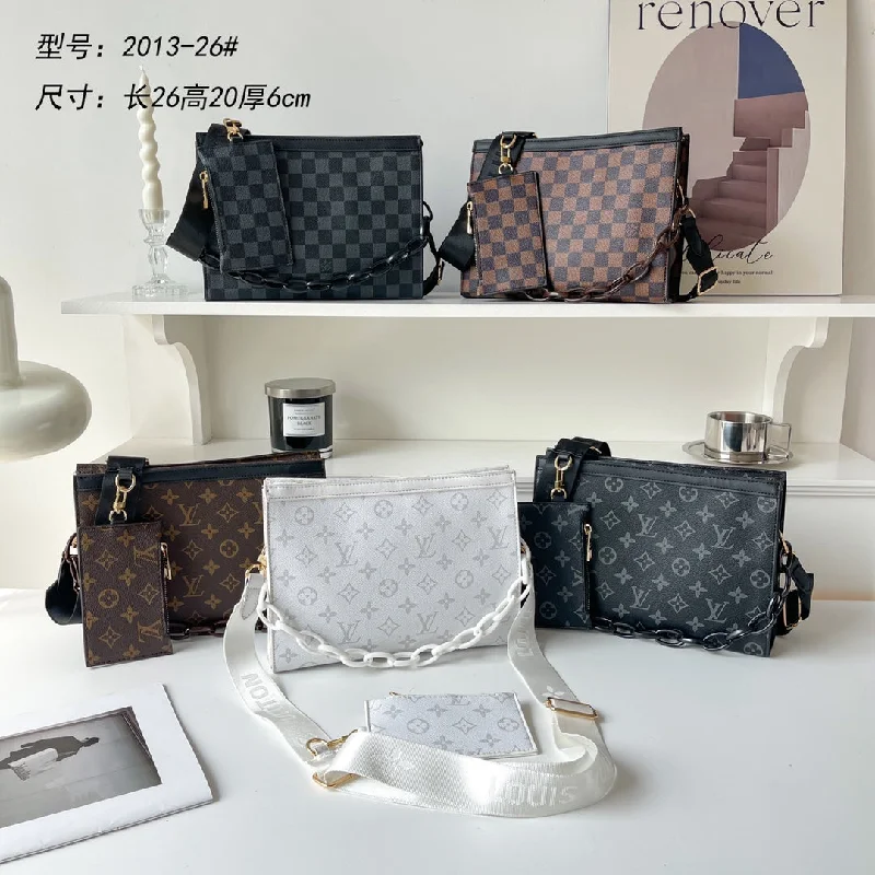 Louis Vuitton crossbody bags with a woven leather strap for textureLouis Vuitton handbags