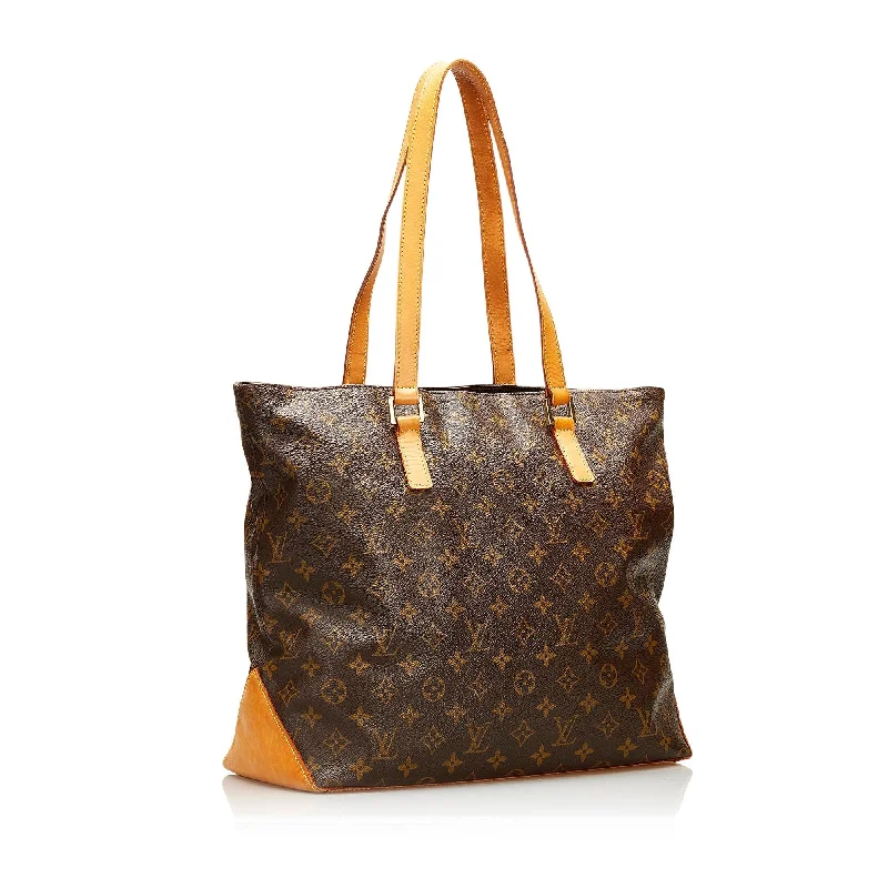 Louis Vuitton bags with a snap - button closure and a decorative charm for styleLouis Vuitton Monogram Cabas Mezzo (w8T1r9)