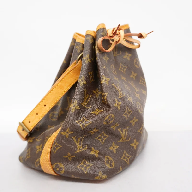 Louis Vuitton handbags with a patent - leather finish for a shiny lookLOUIS VUITTON  Monogram Petit Noe M42226 Women's Shoulder Bag