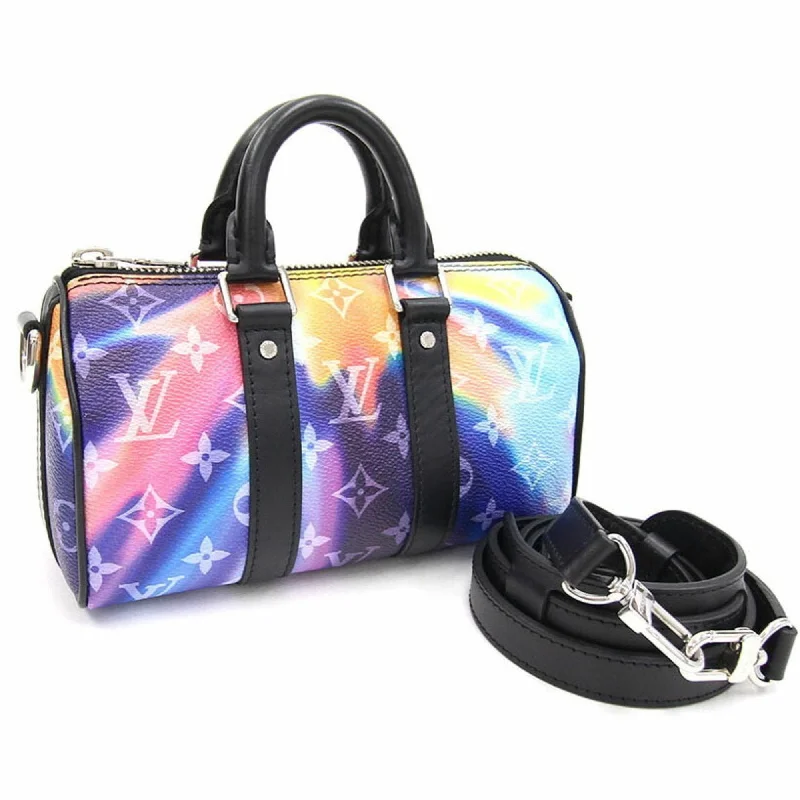 Louis Vuitton bags with a zippered interior pocket for better organizationLouis Vuitton Handbag Monogram Sunset Keepall XS M80953 Shoulder Bag Mini Boston Rainbow Small Men's LOUIS VUITON