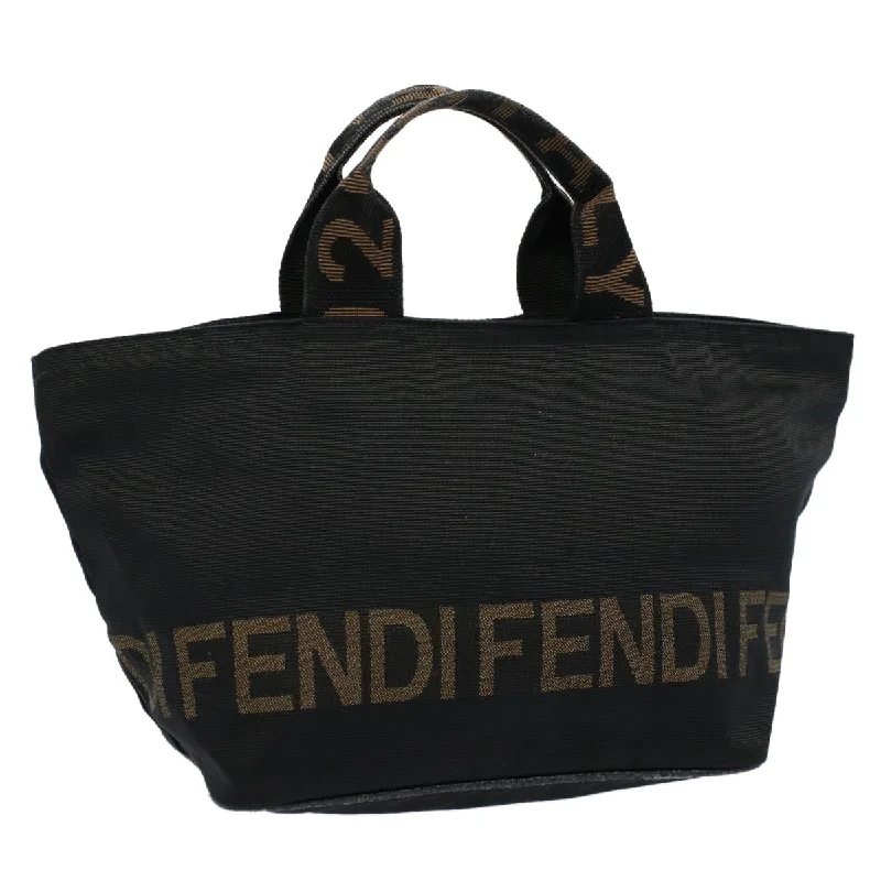 Fendi crossbody bags with a reflective strap for safety during low - light conditionsFENDI Tote Bag Canvas Black 2291 26488 088  yb411