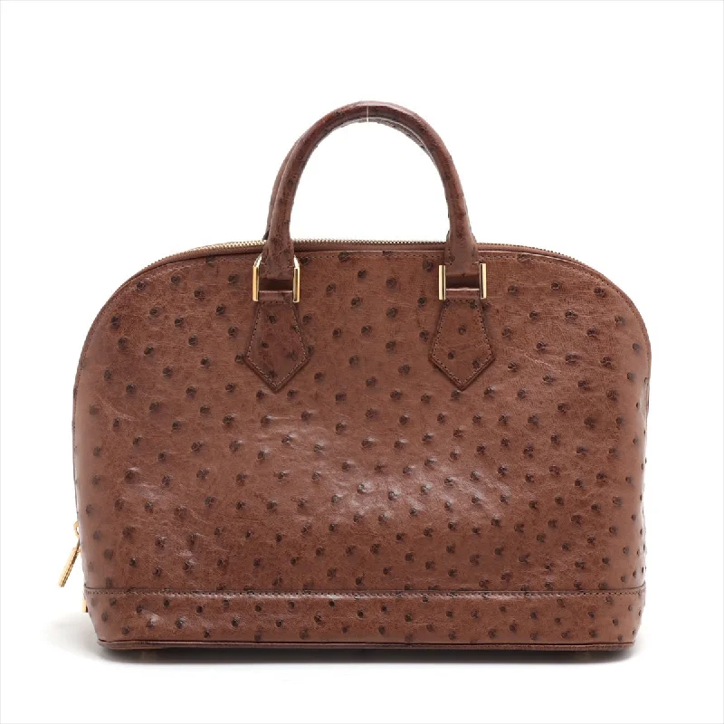 Louis Vuitton bags with a detachable mirror inside for on - the - go touch - upsLouis Vuitton Exotic Leather Alma PM