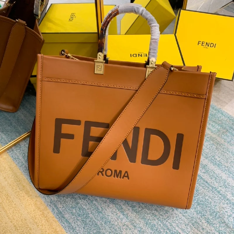 Fendi By The Way bags with a contrast - colored interior for visual interestFendi Sunshine Medium Black