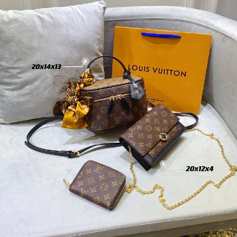 Ladies Louis Vuitton shoulder bags with a tassel decoration for charmLouis Vuitton Vanity Handbag Sets