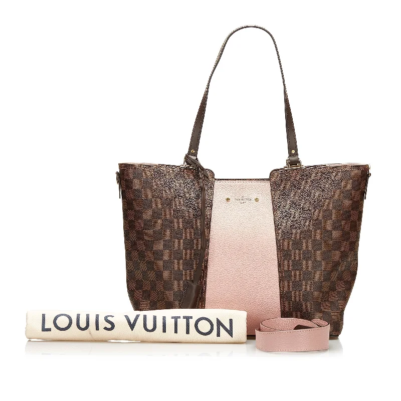 Louis Vuitton Twist bags with a snakeskin - effect panel for a bold lookLouis Vuitton Jersey Damier Ebene Canvas