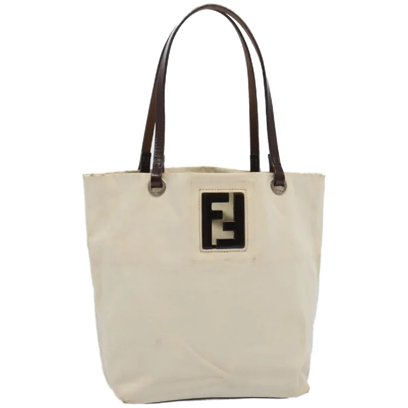 Fendi Sunshine Shopper bags with a contrast - stitched handle for a unique and stylish lookFENDI Tote Bag Canvas Beige  ti1558