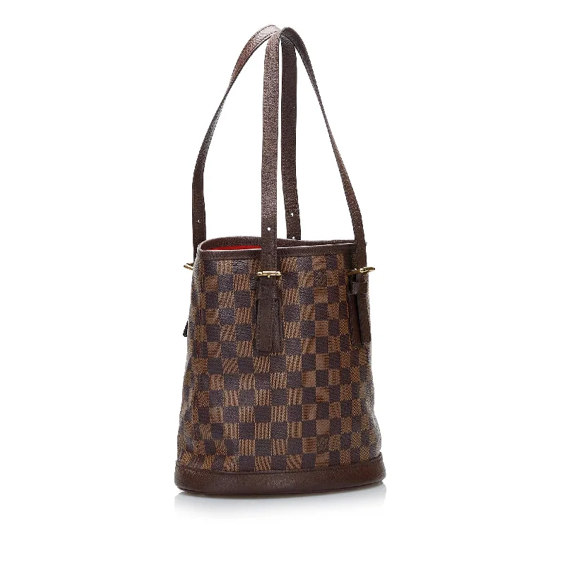 Ladies Louis Vuitton handbags with a detachable coin purse insideLouis Vuitton Damier Ebene Marais (37918)