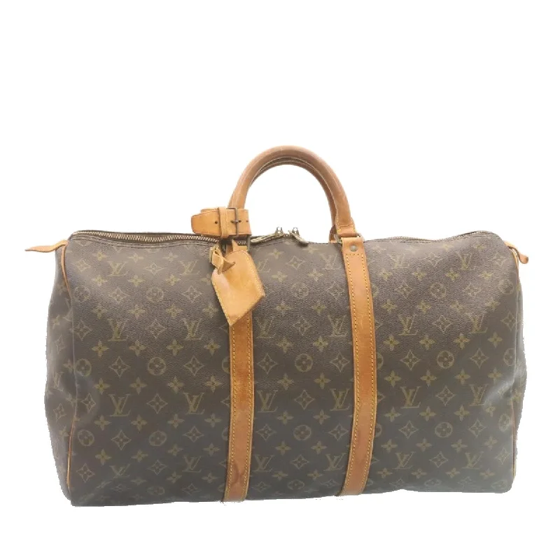 Louis Vuitton handbags with a back - zip pocket for storing valuablesLouis Vuitton Keepall 50 Travel