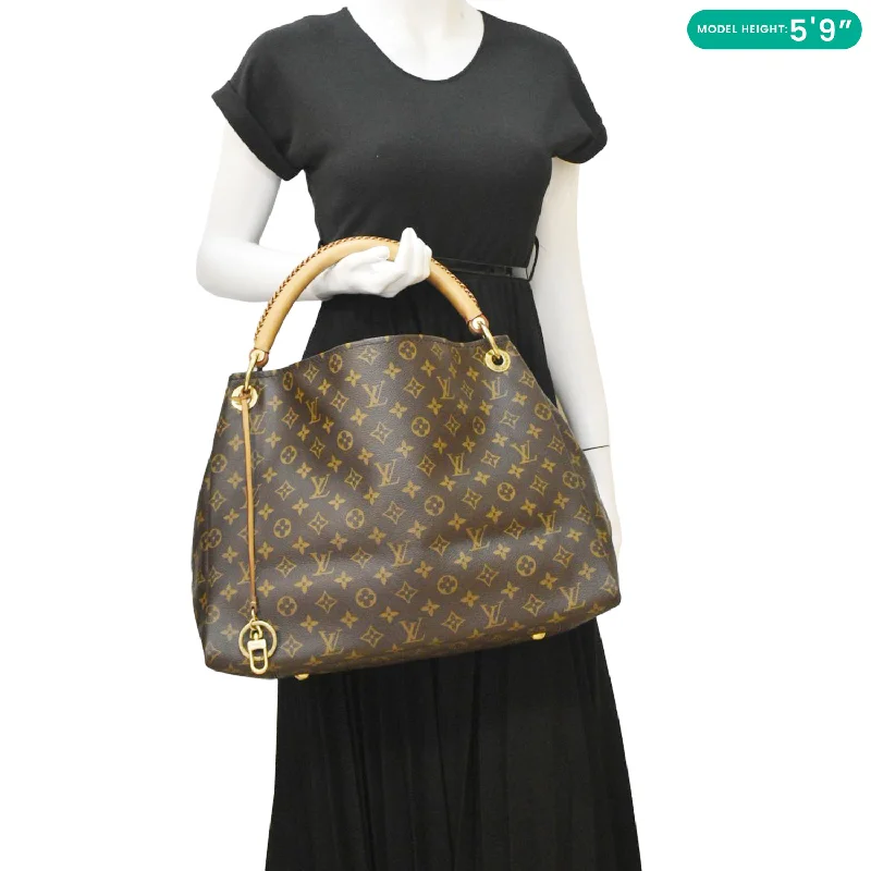 Louis Vuitton crossbody bags with a keychain holder for practicalityLOUIS VUITTON  Artsy MM Monogram Canvas Hobo Bag Brown