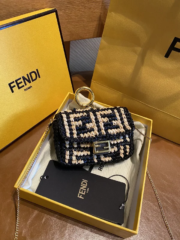 Fendi handbags with a glow - in - the - dark FF logo for a fun and unique featureFendi Luxury Bag - FED - 454