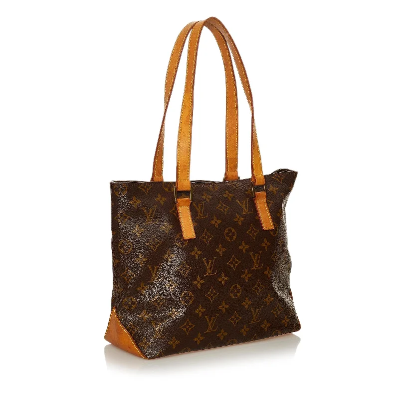 Louis Vuitton handbags with a metal - framed clasp for durabilityLouis Vuitton Monogram Cabas Piano (28921)