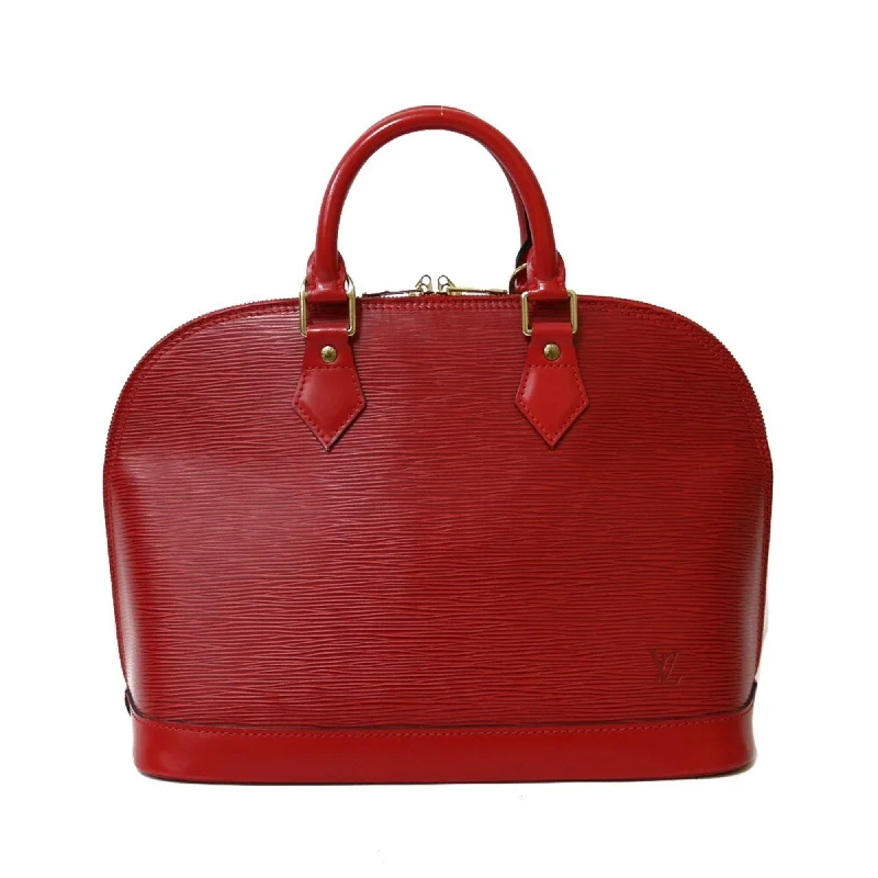 Ladies Louis Vuitton shoulder bags with a single - handle silhouetteLouis Vuitton Handbag Epi Arma M52147 Red Castilean Ladies Leather