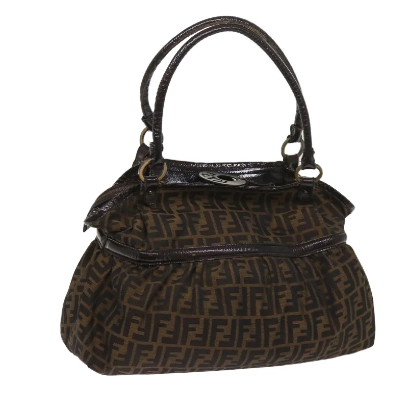 Fendi By The Way bags with a suede interior lining for a luxurious and soft feelFENDI Zucca Canvas Shoulder Bag Brown  ac2737