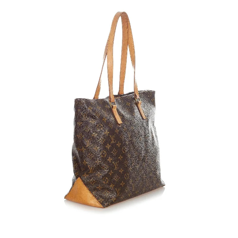 Louis Vuitton bags with a detachable mirror inside for on - the - go touch - upsLouis Vuitton Monogram Cabas Mezzo (23195)