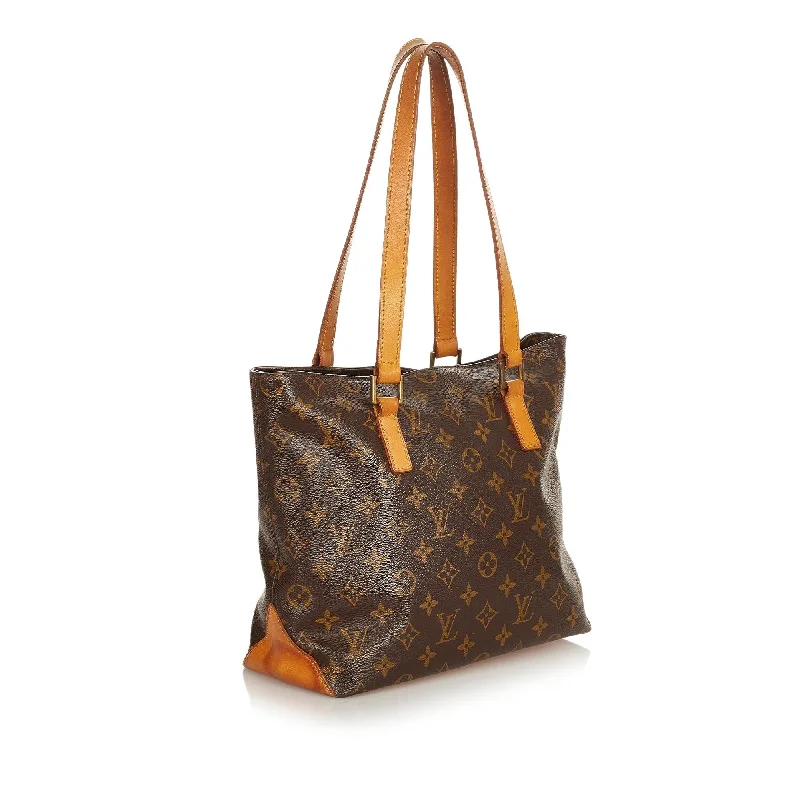 Louis Vuitton bags with a front - flap pocket for quick - access itemsLouis Vuitton Monogram Cabas Piano (28701)