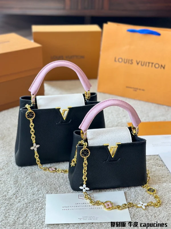 Louis Vuitton Twist bags with a crystal - embellished LV - turnlockLouis Vuitton Capucines Handbag( 27cm and 20cm)