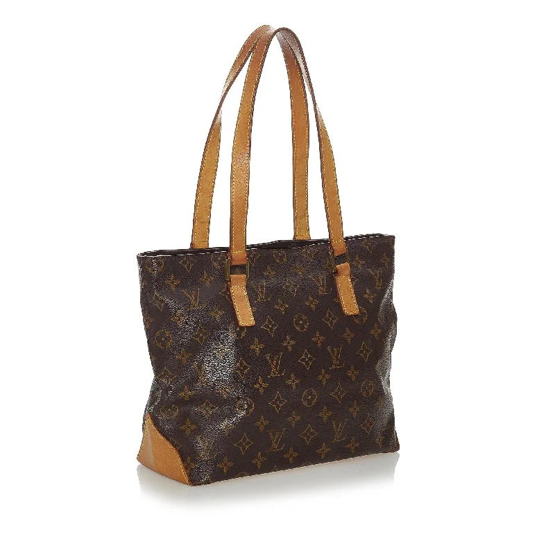 Louis Vuitton handbags with a patent - leather finish for a shiny lookLouis Vuitton Monogram Cabas Piano (28087)