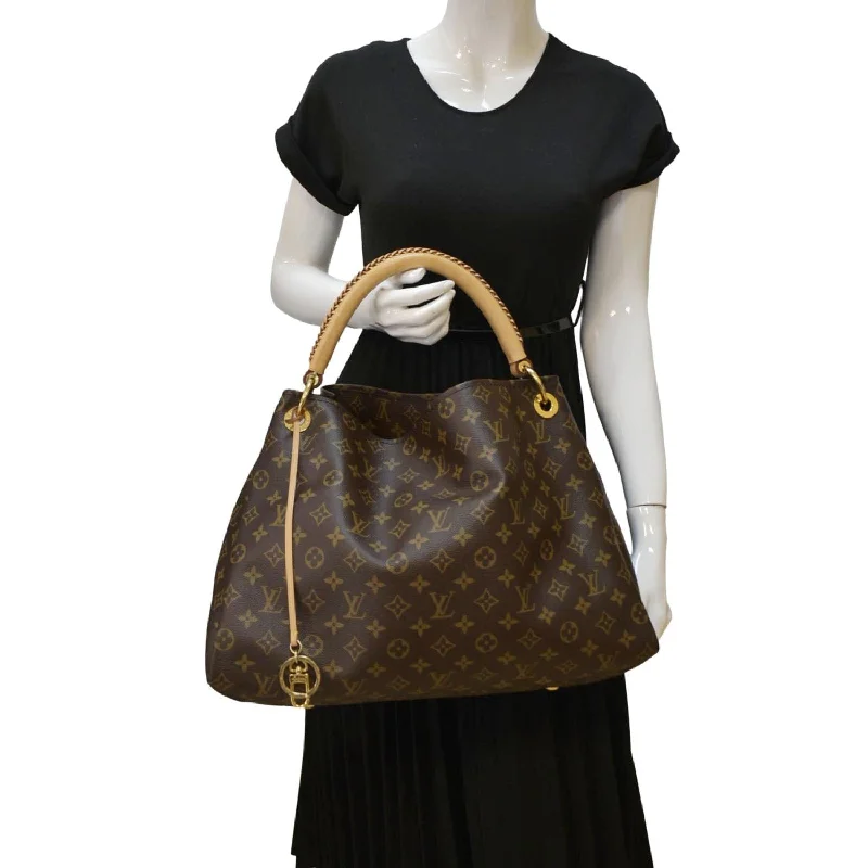 Louis Vuitton bags with a zippered interior pocket for better organizationLOUIS VUITTON  Artsy MM Monogram Canvas Hobo Bag Brown