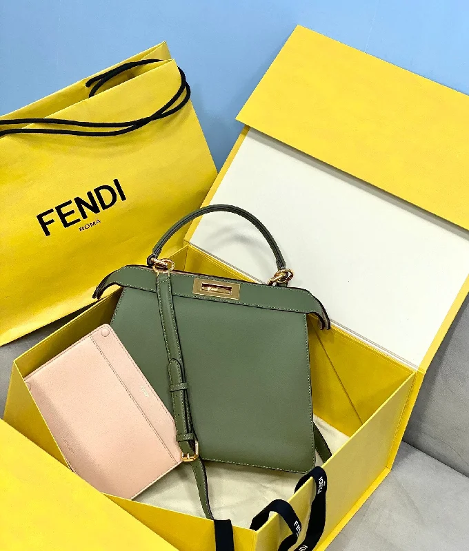 Fendi handbags with a holographic FF logo for a futuristic and trendy lookFendi Luxury Bag - FED - 448