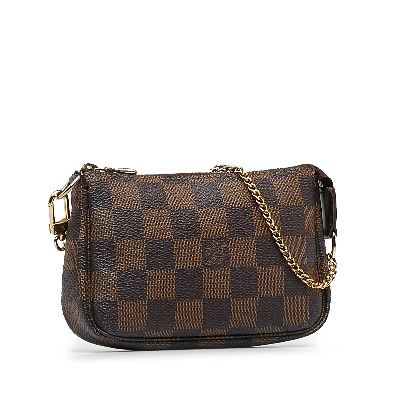 Louis Vuitton backpacks with a padded back panel for comfort during long - wearLouis Vuitton Damier Ebene Mini Pochette Accessoires (kC7aIP)