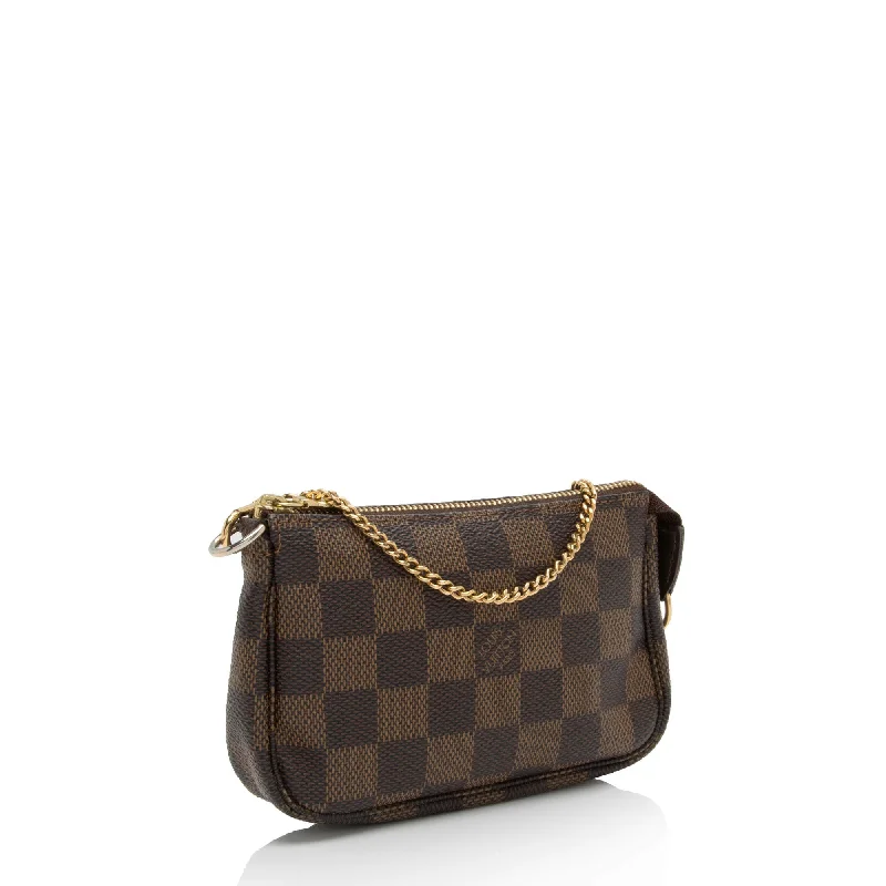 Louis Vuitton bags with a zip - around closure for enhanced securityLouis Vuitton Damier Ebene Mini Pochette Accessoires (pZV2EQ)