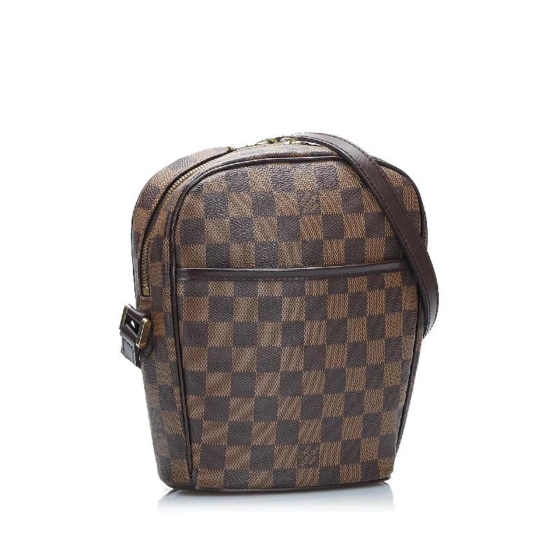 Louis Vuitton bags with a front - zip pocket for small items like keysLouis Vuitton Damier Ebene Ipanema PM (8cRMN2)