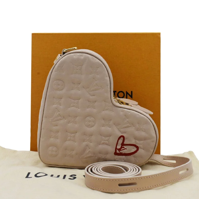 Louis Vuitton Neverfull bags with large capacity for everyday essentialsLOUIS VUITTON Fall In Love Sac Coeur Monogram Embossed Crossbody Bag Light Pink