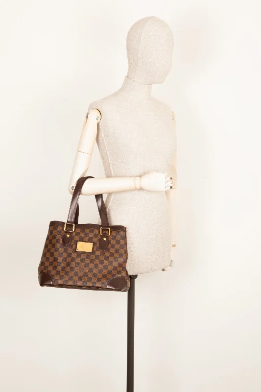 Ladies Louis Vuitton Capucines bags with a detachable shoulder strapLOUIS VUITTON Hampstead Bag PM Damier Ebene