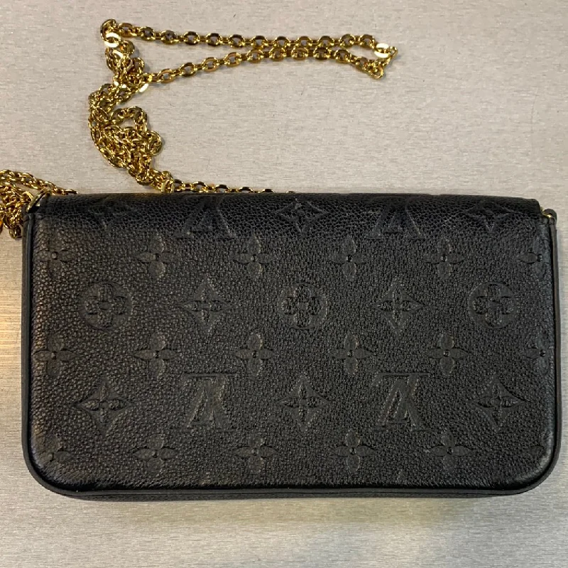 Louis Vuitton bags with a magnetic snap closure for easy accessLouis Vuitton Felicie Pochette in Monogram Empreinte Leather