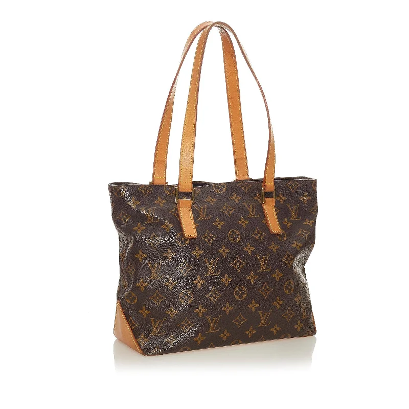 Louis Vuitton crossbody bags with a woven leather strap for textureLouis Vuitton Monogram Cabas Piano (27858)