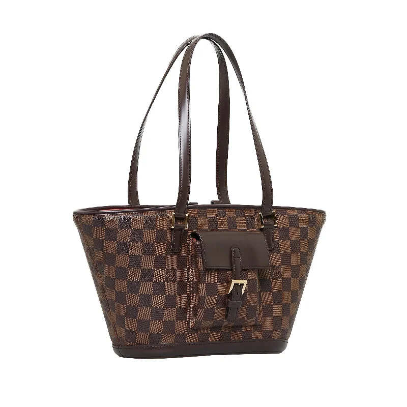 Ladies Louis Vuitton handbags with a detachable coin purse insideLouis Vuitton Damier Ebene Manosque PM (fAqcdB)