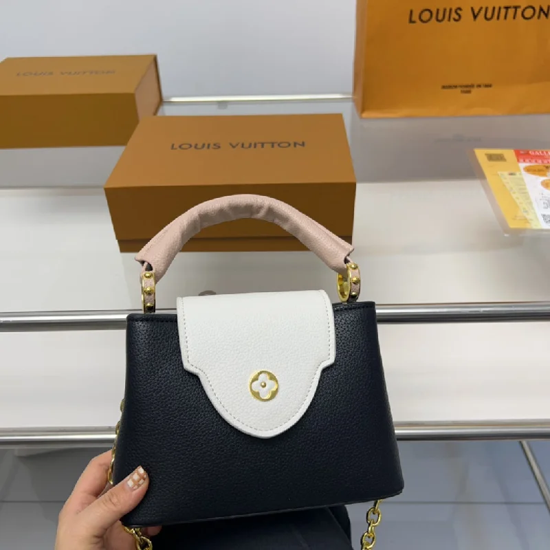 Louis Vuitton handbags with a patent - leather finish for a shiny lookLouis Vuitton Capucines Handbag( 20cm)