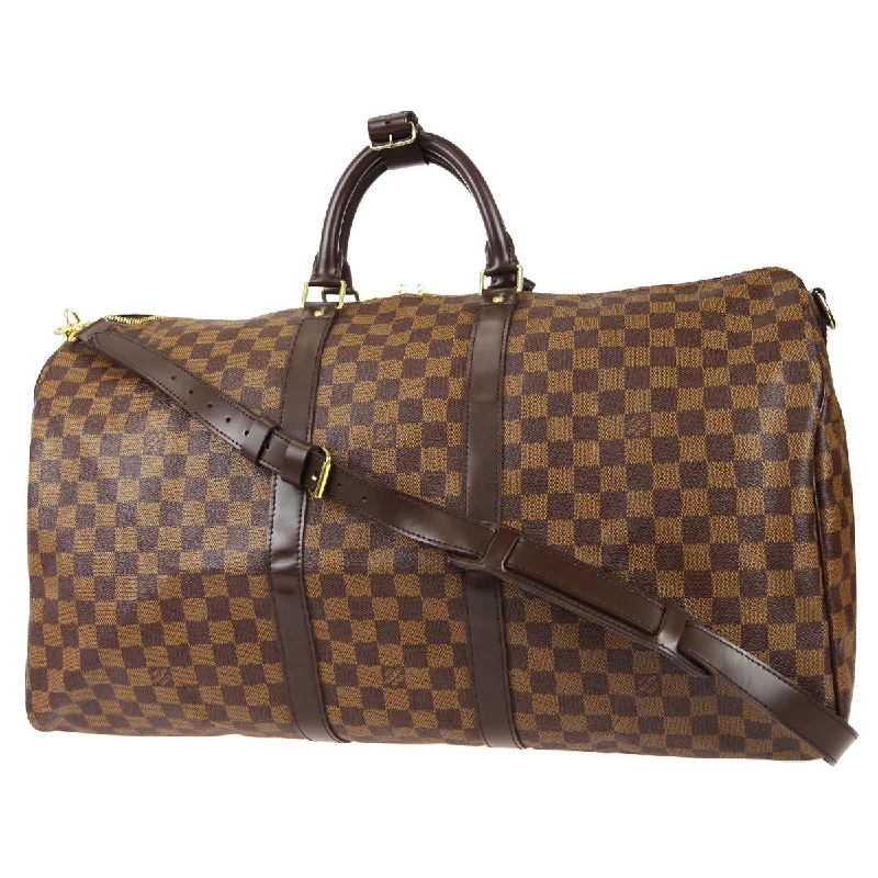 Louis Vuitton bags with a zip - around closure for enhanced securityLouis Vuitton * 2008 Keepall Bandouliere 55 Damier N41414