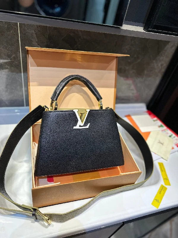 Louis Vuitton handbags with a metal - framed clasp for durabilityLouis Vuitton Capucines Handbag( 27cm)