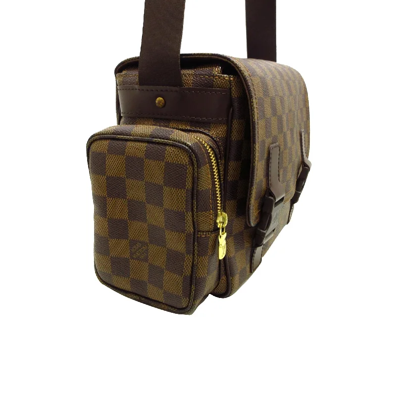 Ladies Louis Vuitton shoulder bags with a single - handle silhouetteLouis Vuitton Damier Ebene Melville Reporter (LR59Ny)