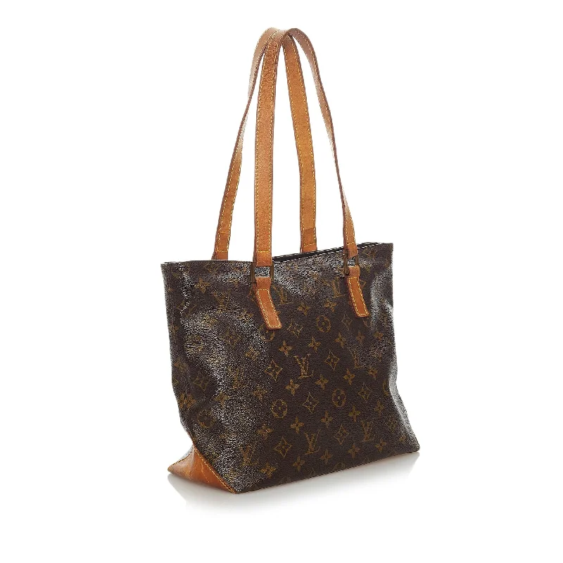 Louis Vuitton bags with a chain - link trim and a leather body for a modern edgeLouis Vuitton Monogram Cabas Piano (29409)