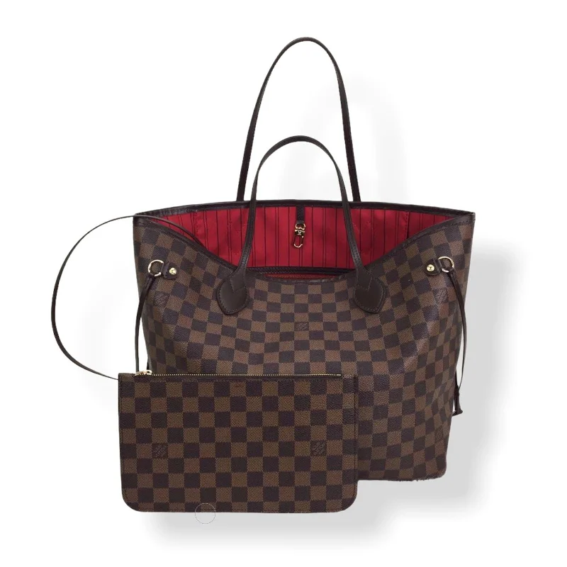 Ladies Louis Vuitton shoulder bags with a tassel decoration for charmLouis Vuitton  Neverfull Damier  Ebene Canvas Handbag