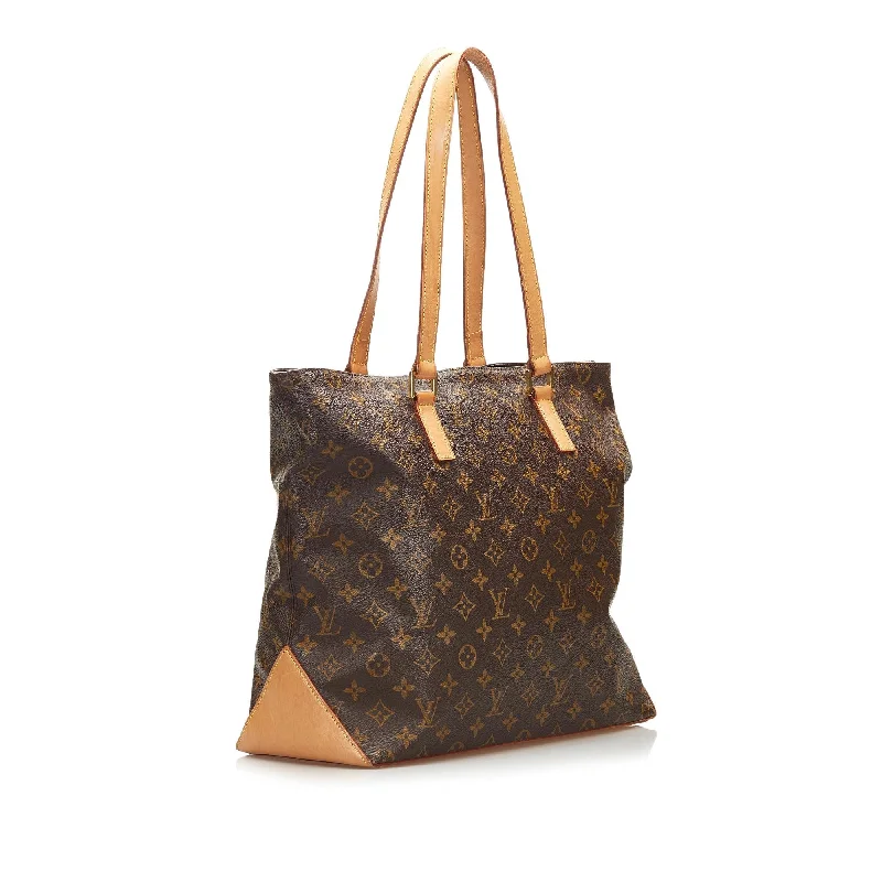 Louis Vuitton bags with a detachable mirror inside for on - the - go touch - upsLouis Vuitton Monogram Cabas Mezzo (36903)