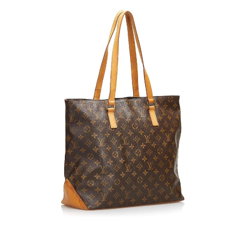 Louis Vuitton handbags with a metal - framed clasp for durabilityLouis Vuitton Monogram Cabas Mezzo (cvpD8b)