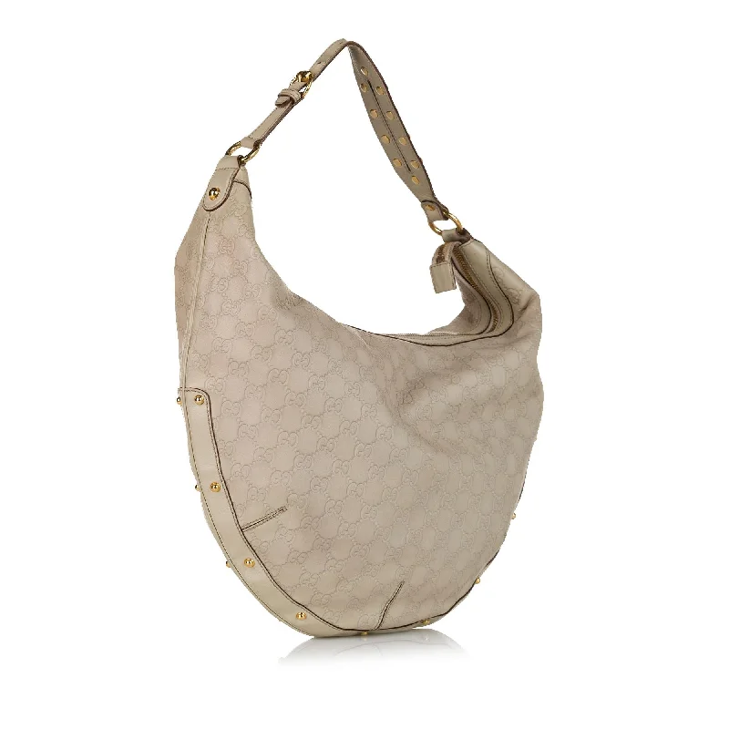 Women Gucci Sylvie bags with a detachable ribbon detailGucci Guccissima Biba Hobo Bag (35085)